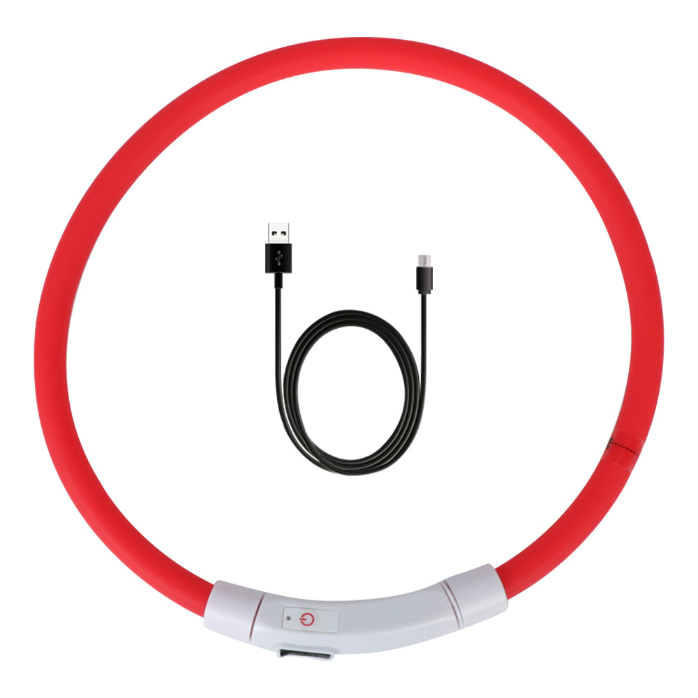 LED Genopladeligt USB Hundehalsbånd