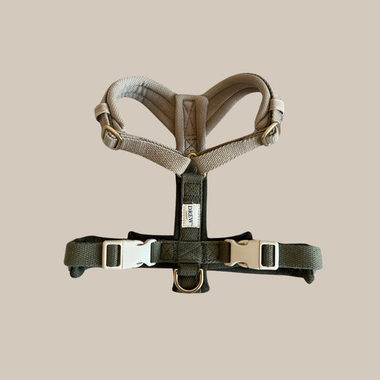 Olive Pro / Justerbar hundesele (Grøn/Beige)