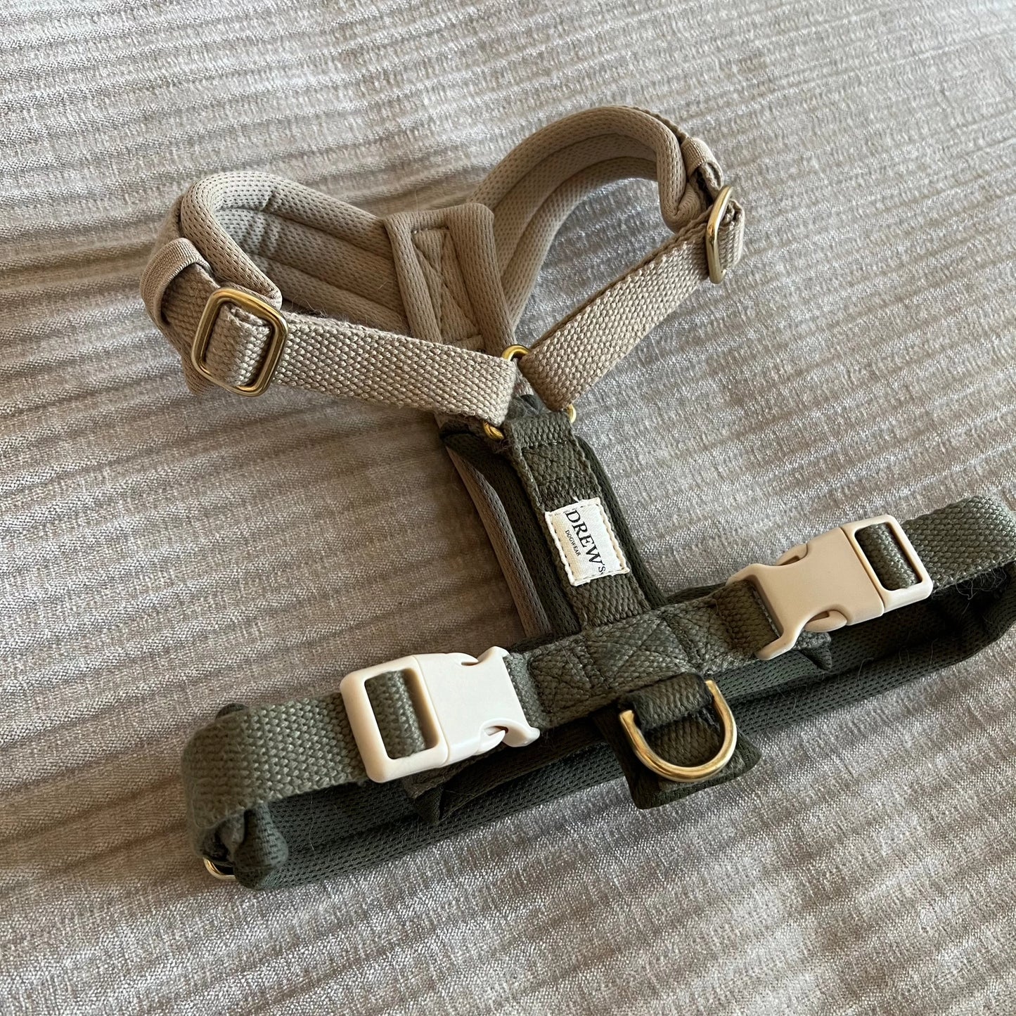 Olive Pro / Justerbar hundesele (Grøn/Beige)