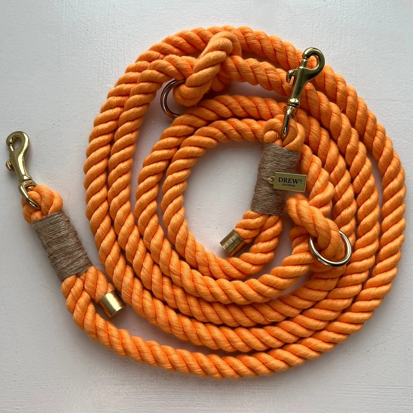 Fersken / Håndfri Blød Hundesnor (Orange)