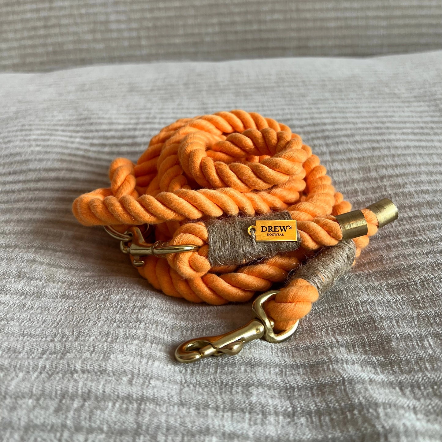Fersken / Håndfri Blød Hundesnor (Orange)