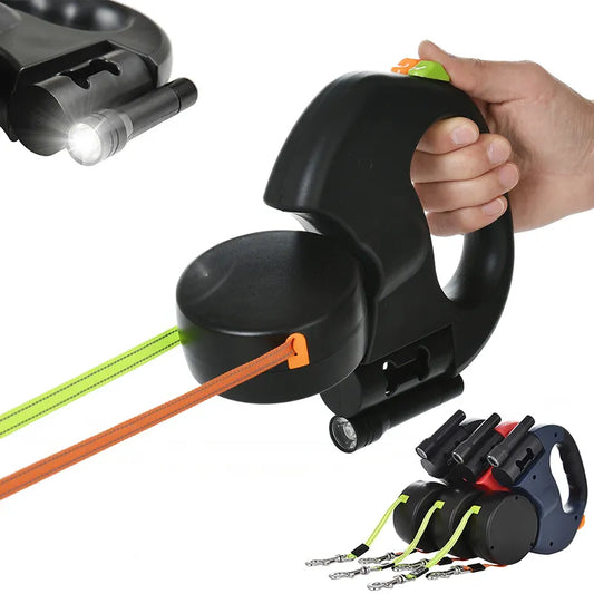 Dobbelt Hundesnor med LED-lys (<20 kg)