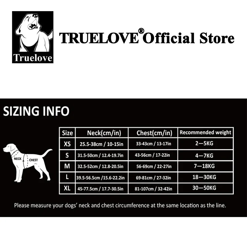 TrueLove Cordura Hundesele – Polstret & Sikker Sele