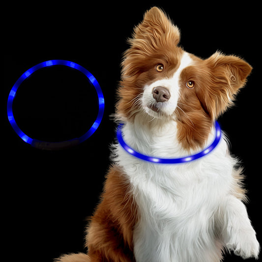 LED Genopladeligt USB Hundehalsbånd