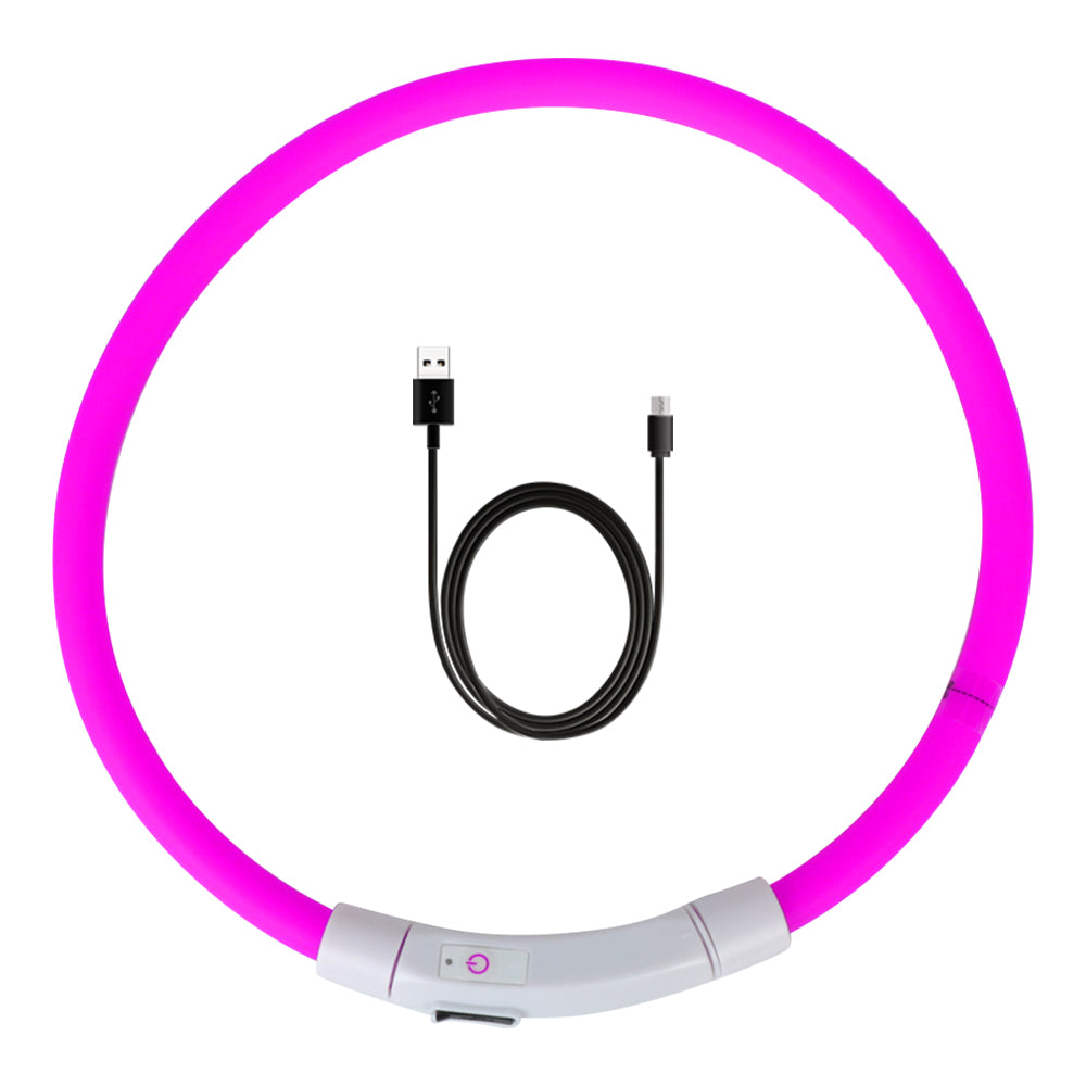 LED Genopladeligt USB Hundehalsbånd